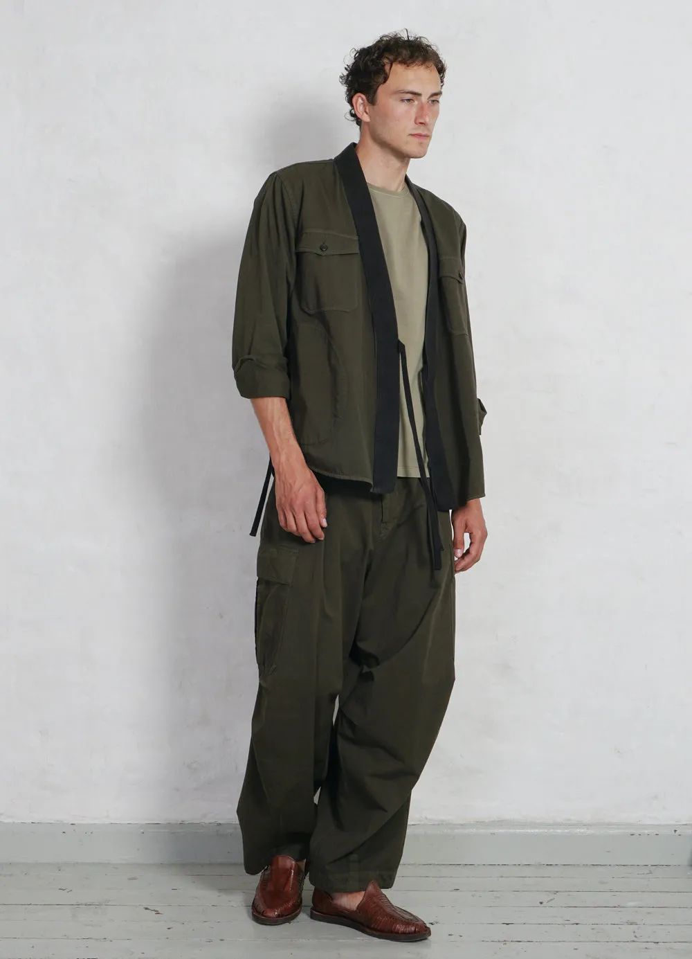 REMY | East & West Shirt Jacket | Olive Drill