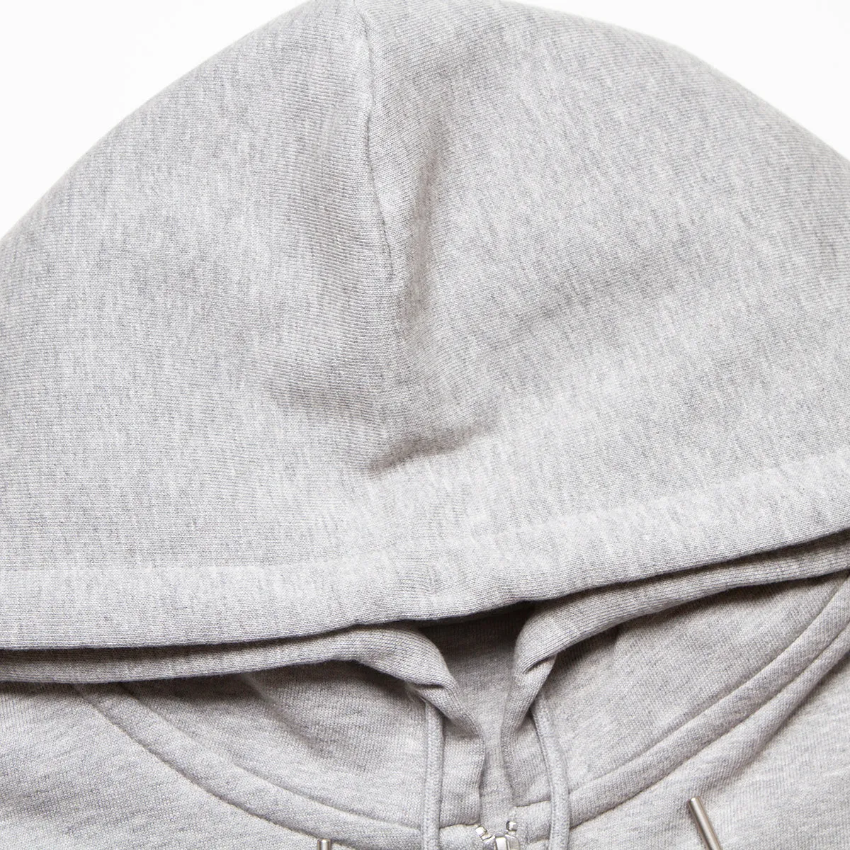 Smiley Crest - Zipped Hood - Grey