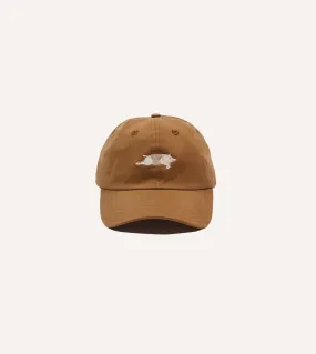 St. JOHN by Drake's Camel Cotton Embroidered Logo Baseball Cap