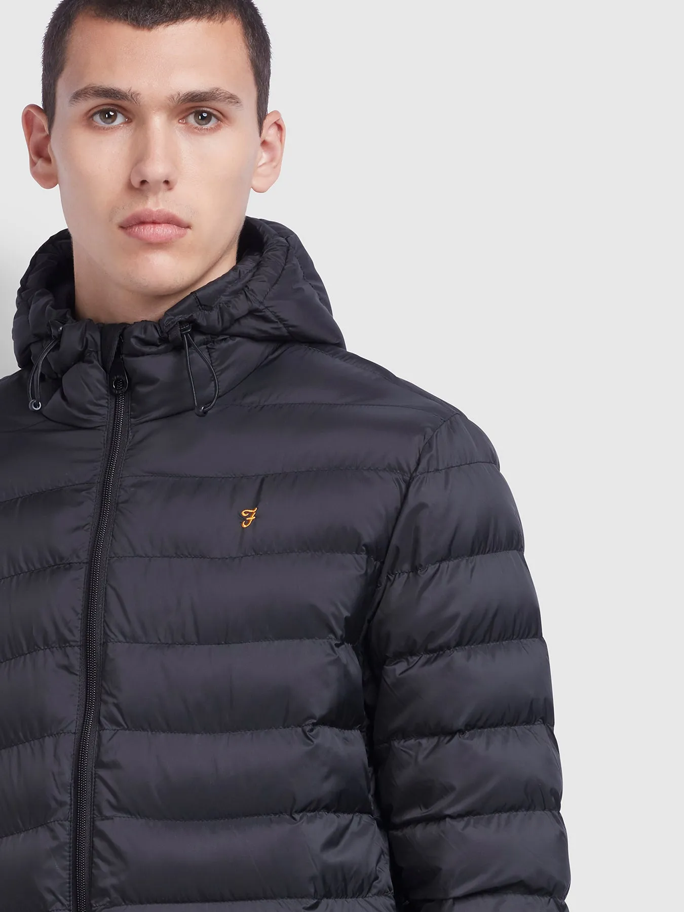 Strickland Wadded Puffer Jacket In Black