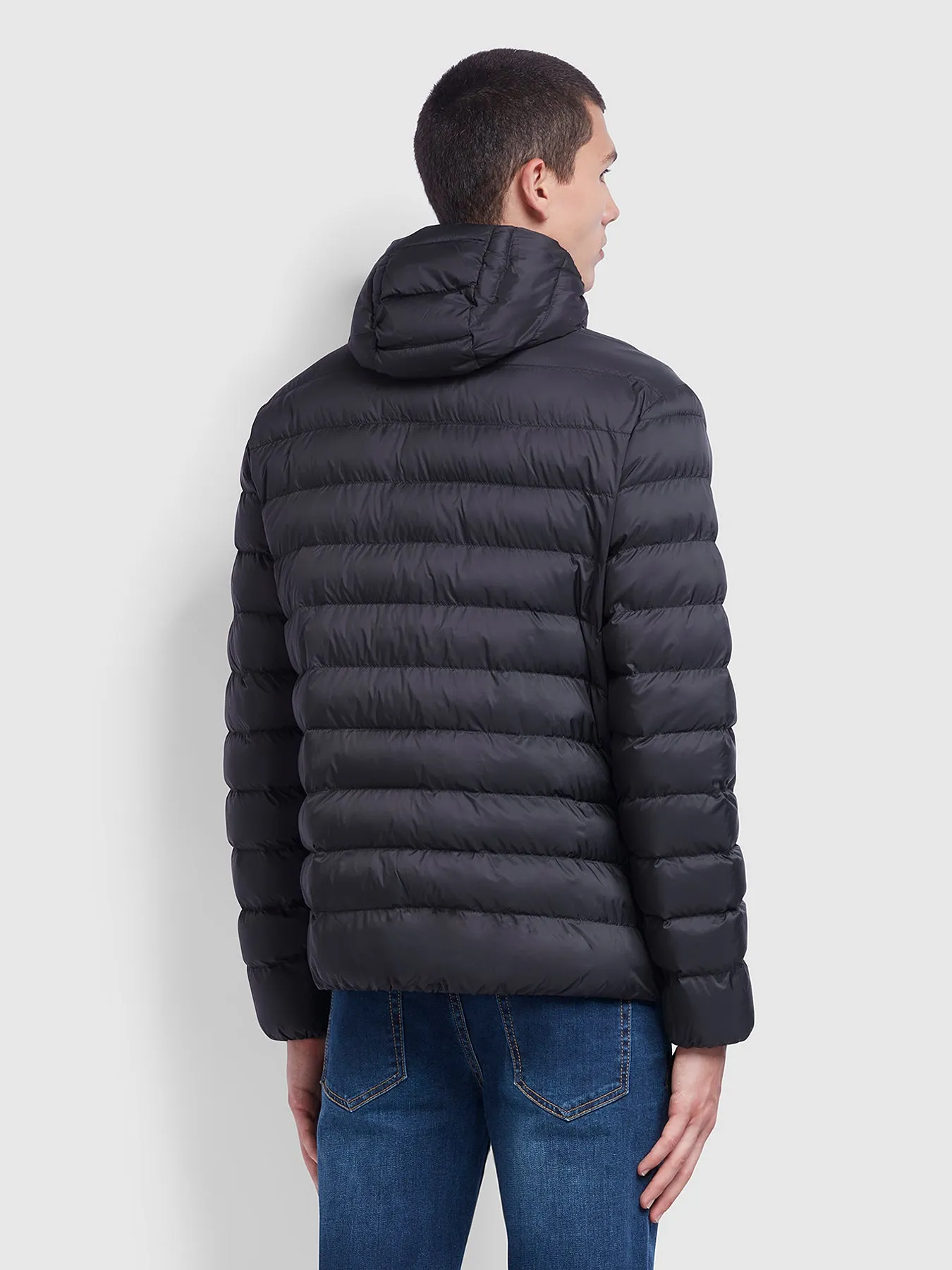 Strickland Wadded Puffer Jacket In Black