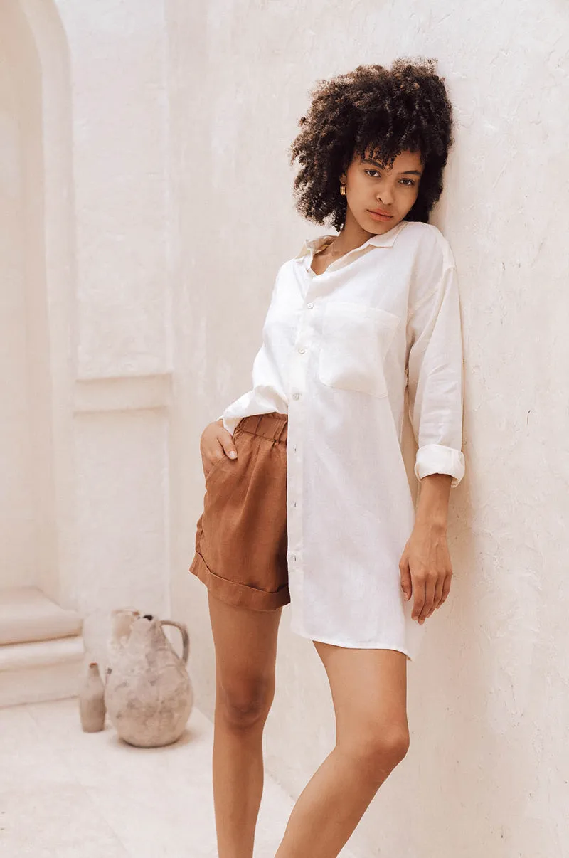 SUMMER Shorts - clay linen