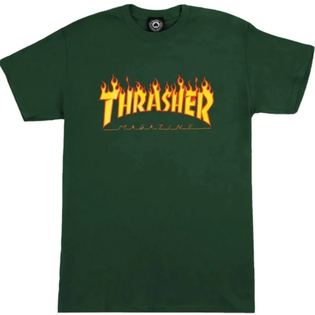 T-Shirt Thrasher Flame forest green