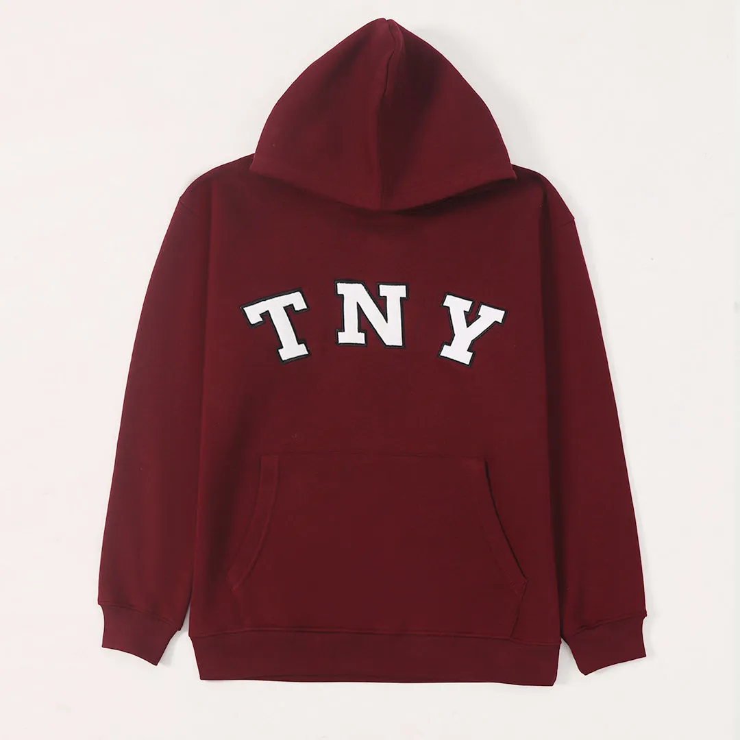 TNY Unisex Oversized Hoodie - Burgundy