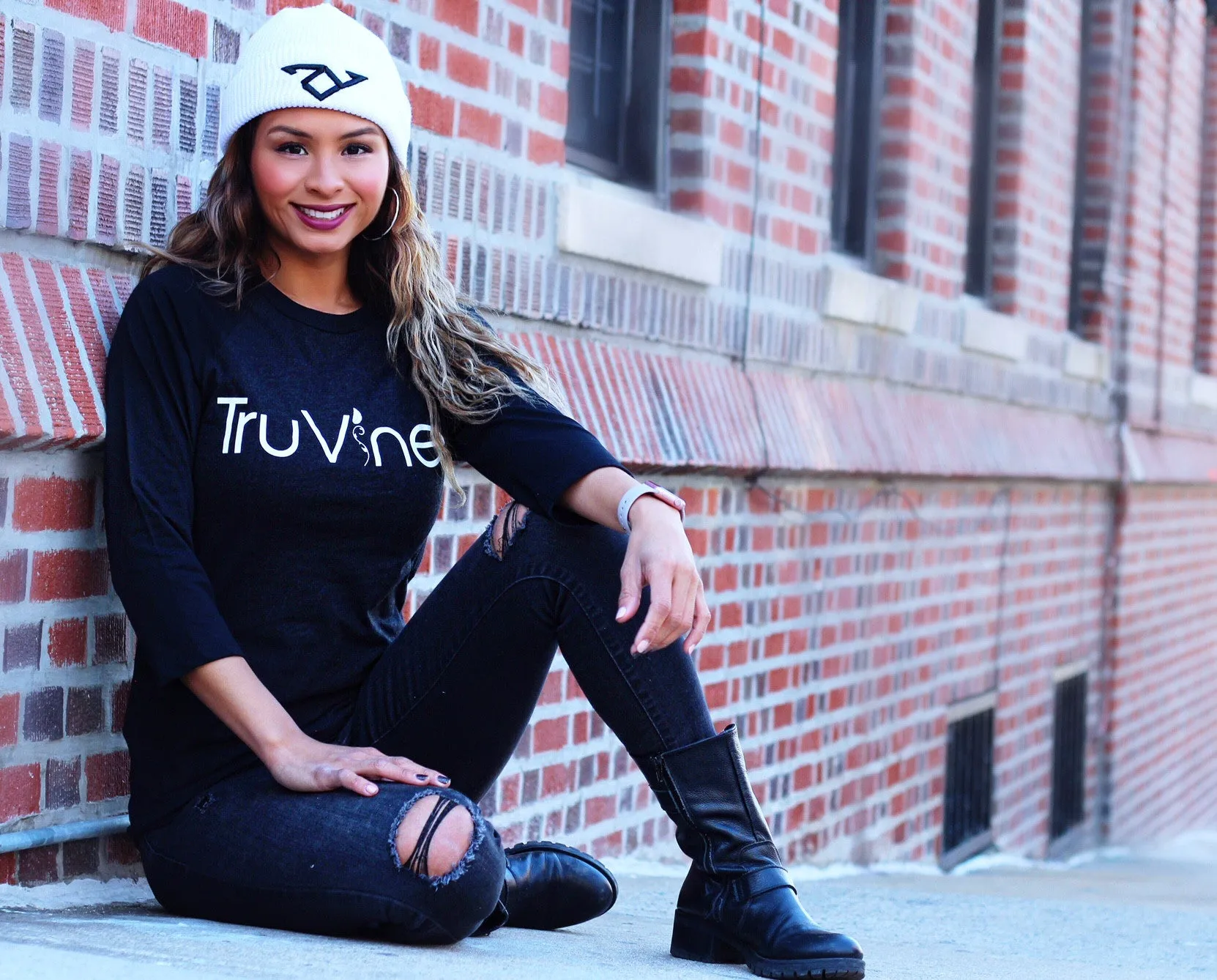 TruVine Black Heather Baseball Unisex Tee