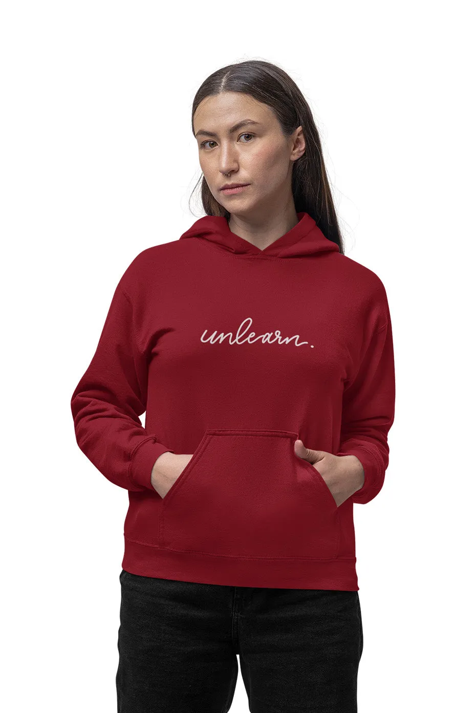 unlearn. logo script - Relaxed Fit Hoodie*