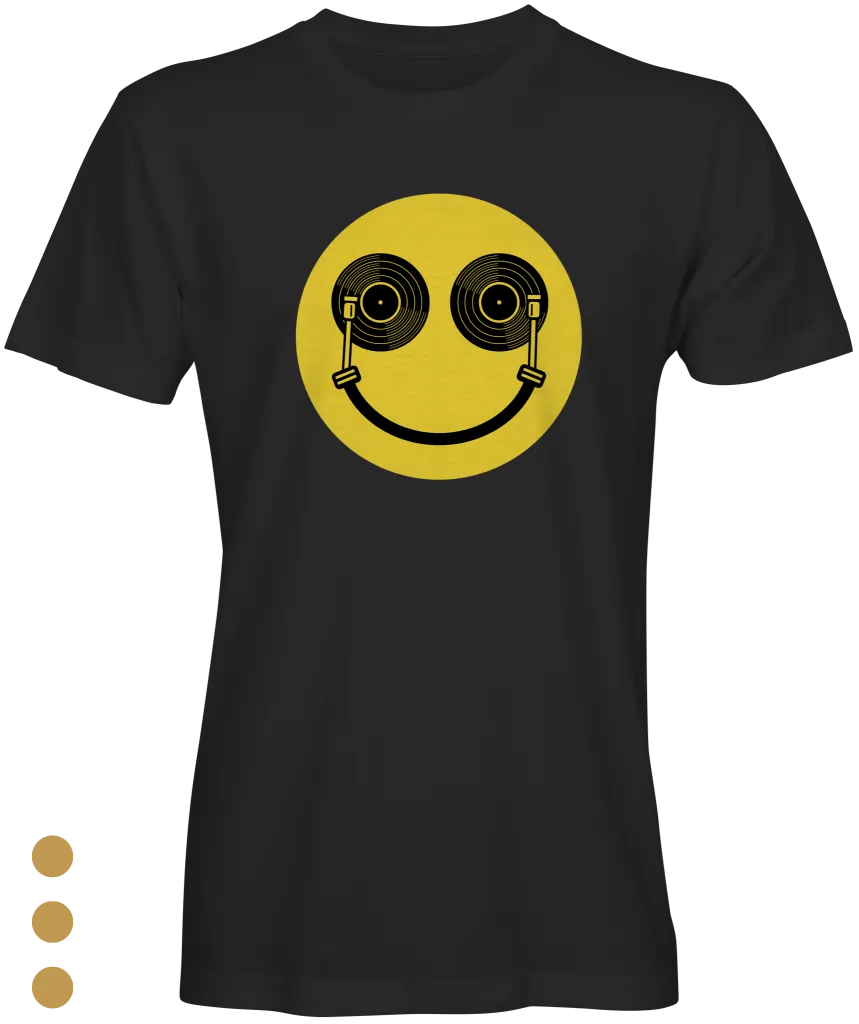 Vinyl Record  DJ Happy Face T-shirts