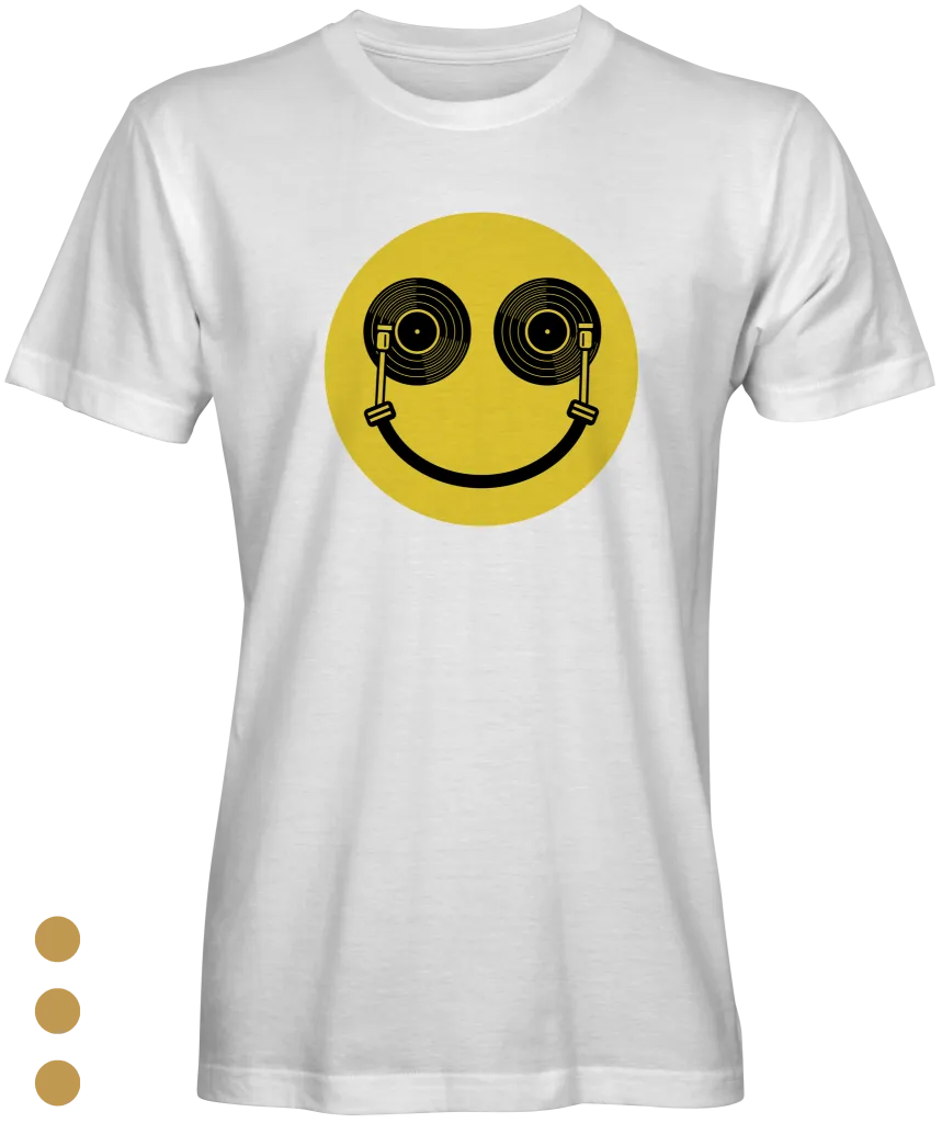 Vinyl Record  DJ Happy Face T-shirts