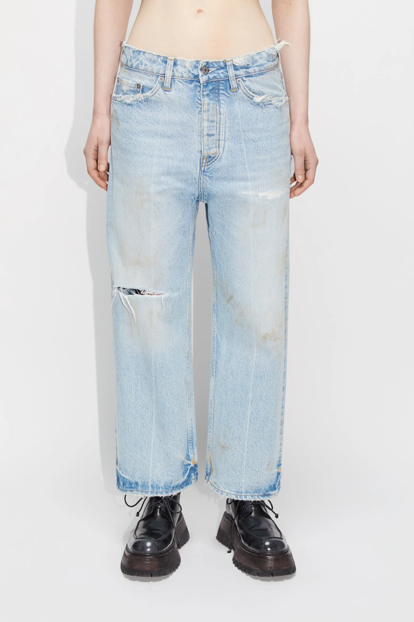 Wide-leg Cropped Jeans