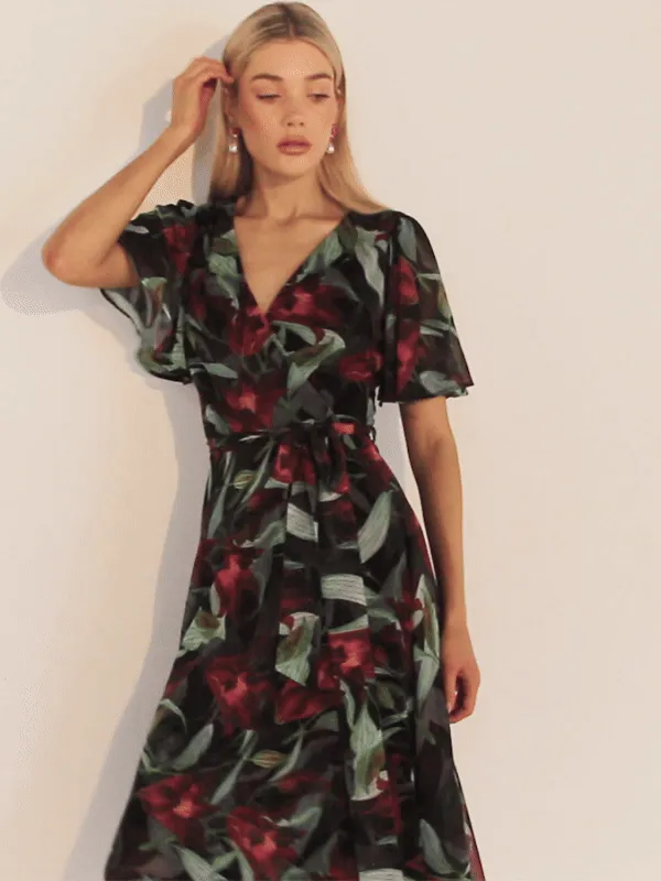 Yasmin Tropical Print Dress